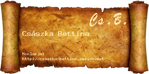 Császka Bettina névjegykártya